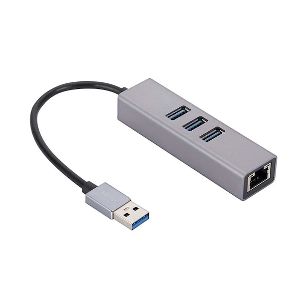 Aluminiumlegering Usb Gigabit Netværkskort 3 Port 3.0 Hub Usb Til Rj45 Gigabit Netværkskort Ethernet Ad