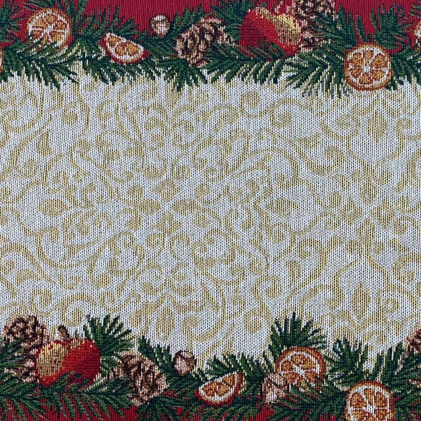 Tryckt bordslöpare i juldesign för jul, vintersemester, jultid, 13 x 71\"