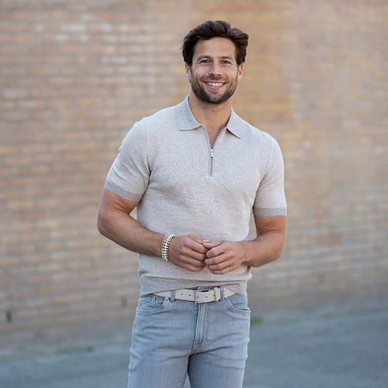 Mockaskärp för män, beige vardagsbälte för jeans och chinos, nickelfritt spänne, 3,5 cm brett, storlek 95 cm