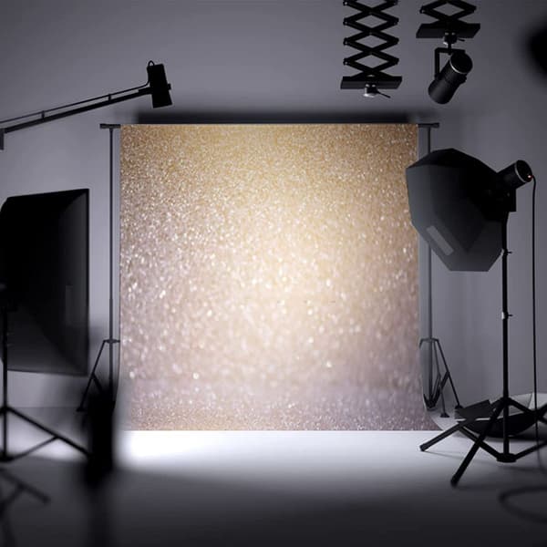 2.1x1.5M Glitter Baggrund Fotografering Gul Glitter Baggrund