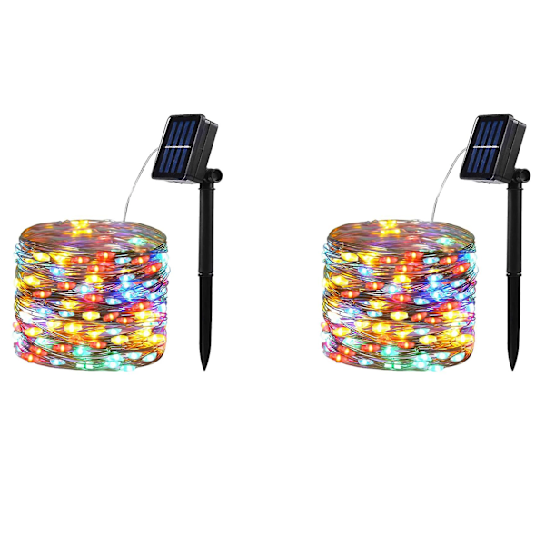 Solar Led String Lights, 10m Waterproof Flexible Fairy Christmas Lights, Used In Outdoor Courtyards