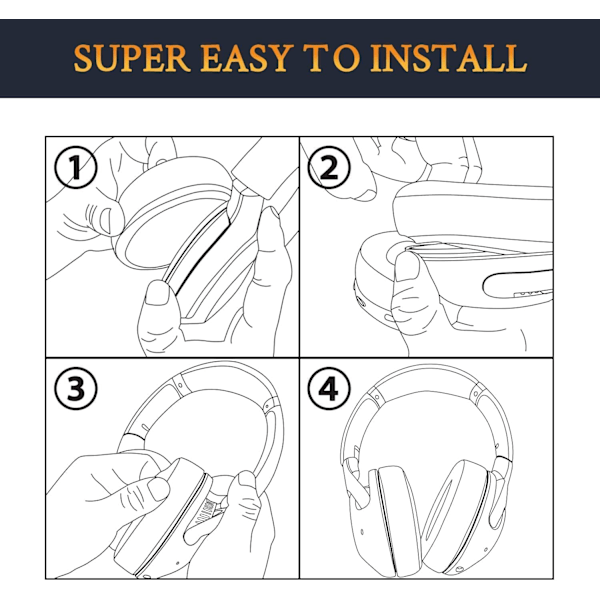 Ørepuder til SteelSeries Arctis 3/5/7/9/9X/Pro Sort 1 par