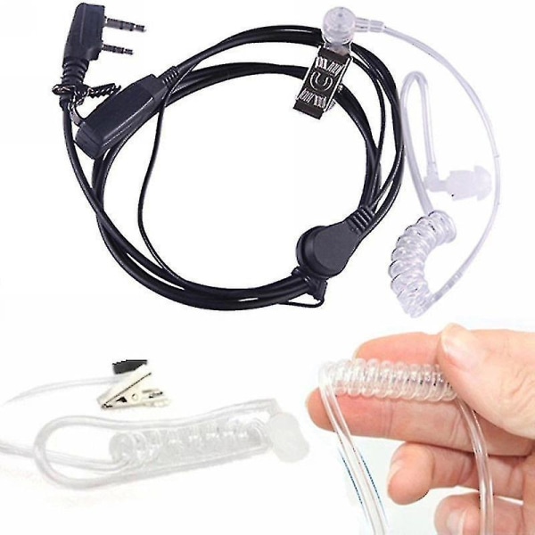 FBI-Style Headset Øretelefon Ørepropper Mic Sikkerhed Radio Walkie Talkie Pro 2-Pin