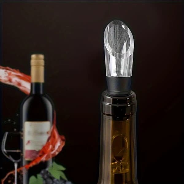 Vinkølepind i rustfrit stål med sort greb, hurtig drikkekøler til øl, champagne og cocktails, bartilbehør 1 stk. 1pc