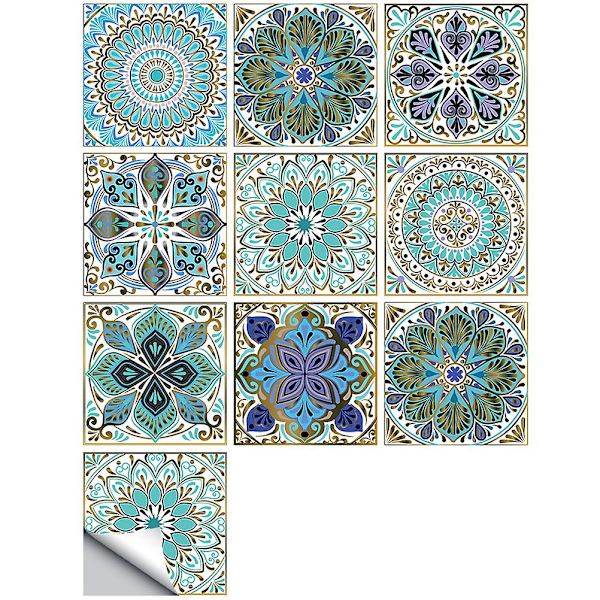 10 Pcs Stickers Waterproof Self Adhesive Tile Sticker Wall Stickers Floor Tiles Mexico Stickers