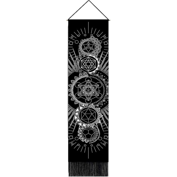 Måne väggkonst dekor orm måne tarot tryckt psykedelisk väggbonad 19,69 x 13,78 tum
