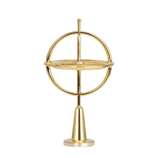 2-pack Gyroskop Leksaker Metall Anti-Gravitations Gyroskop Färgglad Precision Topp Gyroskop för Barn Jul Pedagogisk Gåva (Guld)