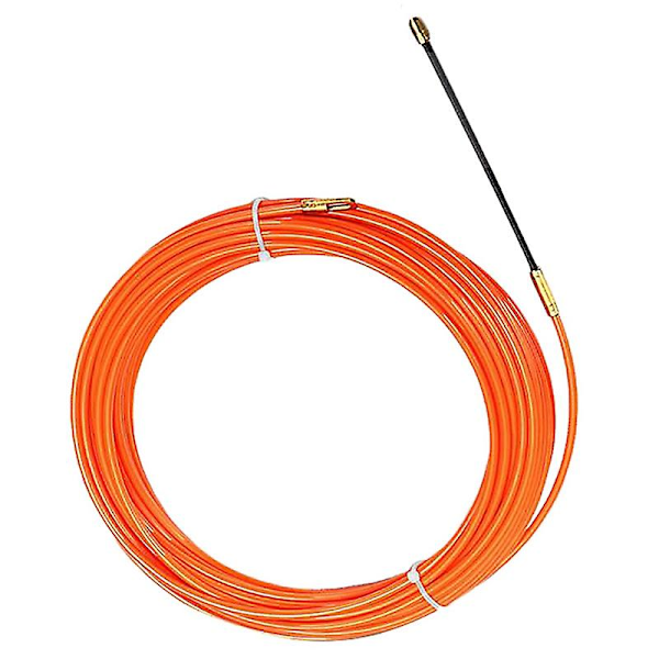 2x 4mm 15 Meter/30 Meter Orange Guide Device Nylon Elektrisk Kabel Dragare Dragsnöre Fi