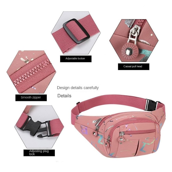 Kuumaleimatut kirjaimet vyölaukut Monitoimiset vyölaukut Rento crossbody-laukku blue