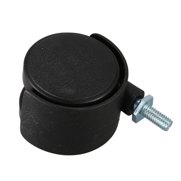 8 stk. 6 mm gevindstang 40 mm dobbelthjul roterende hjul sort