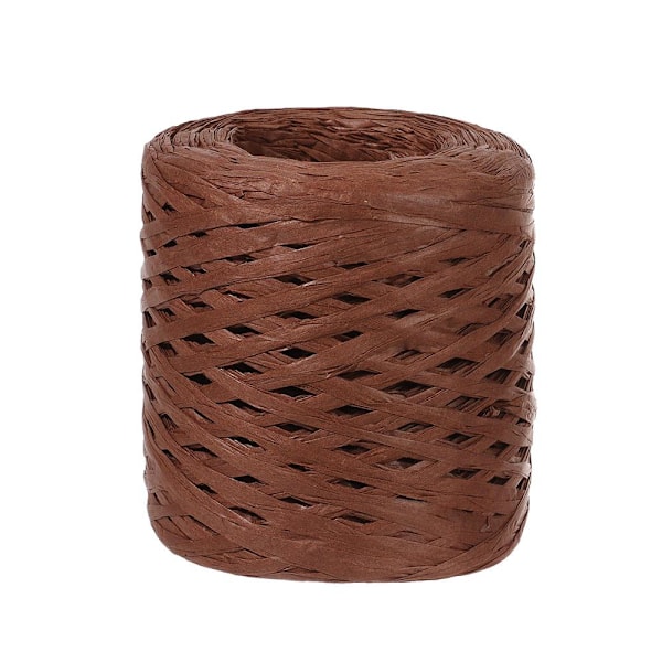 2 ruller 200M håndstrikket Lafite Raffia strå miljøvenligt papirgarn bageemballage bælte reb sort Black Length 200m/roll