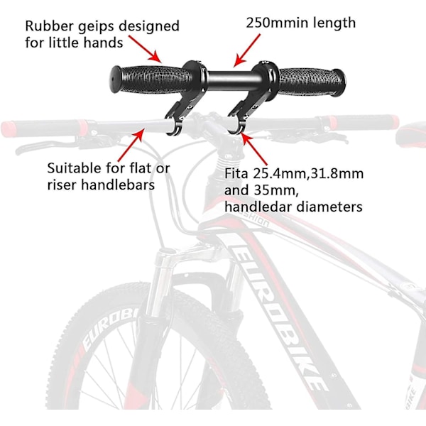 Bærbar børne MTB styrforlænger, cykeltilbehør kompatibel med alle voksne MTB, nem at samle og adskille