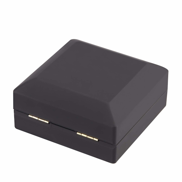 Velvet Smykke Armbåndsæske Opbevaringskasse Organizer Holder til Bryllup, Forlovelse, Frieri, Fødselsdag og Jubilæum (Sort)