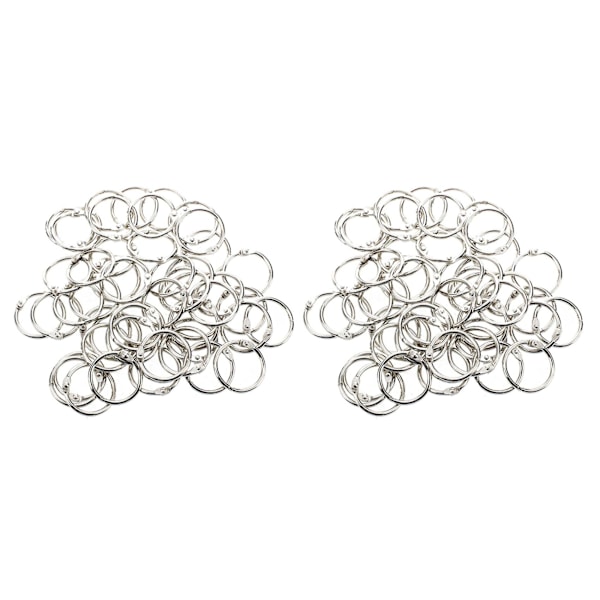 100 stk stiftbokbinder 30mm ytterdiameter løsbladsring nøkkelring