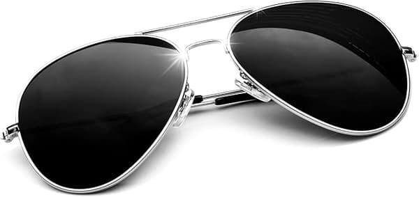 Klassiske Store Aviator Solbriller Menn Polariserte, Lette Metallrammer Retro, Solbriller Kvinner