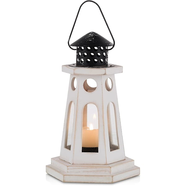 Trälykta Vintage Ljusstake Dekorativ Fyr Ljuslyktor För Rustik Tealight Bröllopscenter Dekorativ Hängande Lykta Gård Heminredning