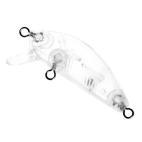 20 stk. fiske lokkemad krop 5cm 2.7g umalet crankbait vib minnow wobblers hård agn blanke lokkemad