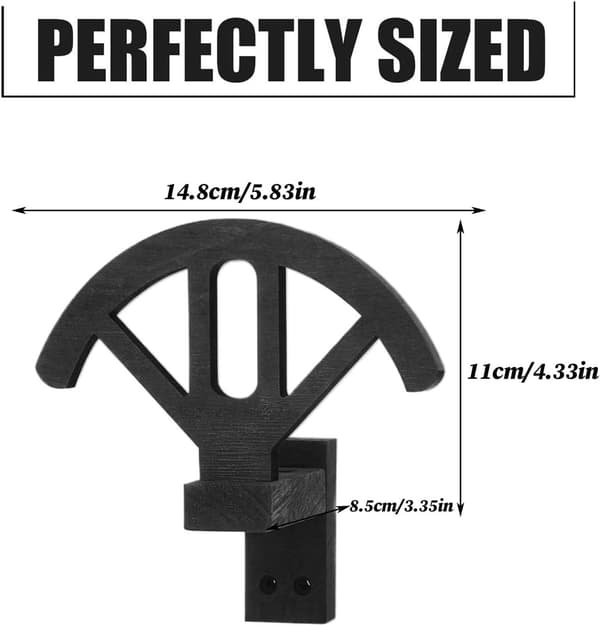Cowboyhattställ, 2-pack, justerbara väggfästen i trä för cowboyhattar och kepsar, rustikt svart, för hall och sovrum