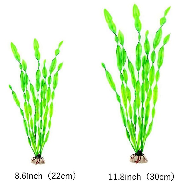 20 kpl keinotekoisia koristeellisia muovisia akvaariokalojen tankin koristeita muovisia kasveja (20 kpl vihreä)