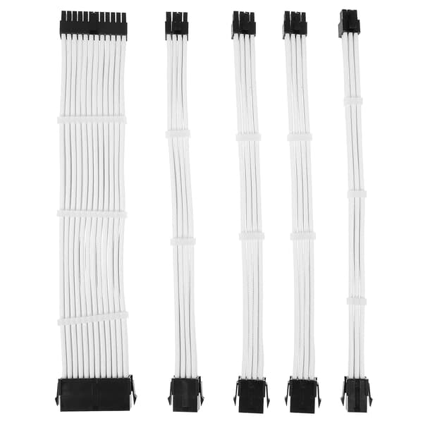 1 sæt ATX Sleeved Cable Extension Kit PCIe GPU Extension Wire Computer Tilbehør