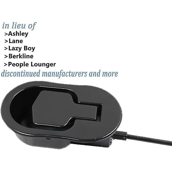 Alloy Håndtag + Kabel Sofa Recliner Stol Sofa Udløsningsgreb Udløser Udskiftningsdele-