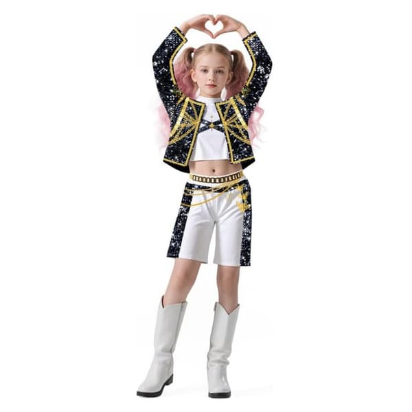 Demon Hunter K-Pop Kostym 2025 för Kvinnor & Barn Halloween Cosplay Ankelring Ankle Ring 100cm