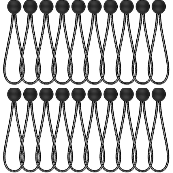 25-pack studsmatta 6 tum kupol presenning tält rep (svart)