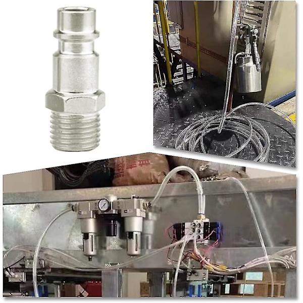 5 stk. Han-gevind Hurtigkoblinger Luftledningskoblinger 1/4\" Bsp Slangefittings Til Luftledning