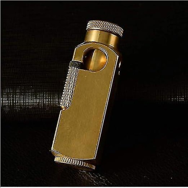 Tung maskine grøft ren messing petroleum lighter retro metal gave