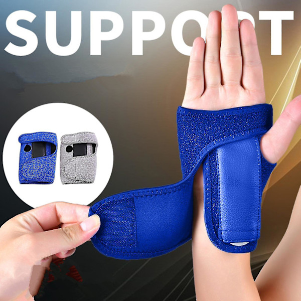 Håndledsstøtte Anti-Slip Svedabsorption Pålidelig Håndledsstøtte Support Carpal Tunnel Skinne Til Sporter(blå)