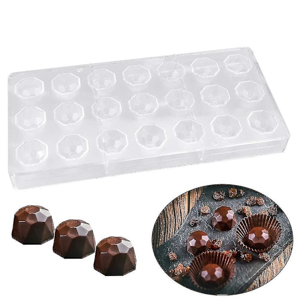 Chocolate Moulds Polycarbonate Sweet Candy Molds Plastic Chocolate Mold Maker With 21 Half Screw Thread Holes Reusable -aya