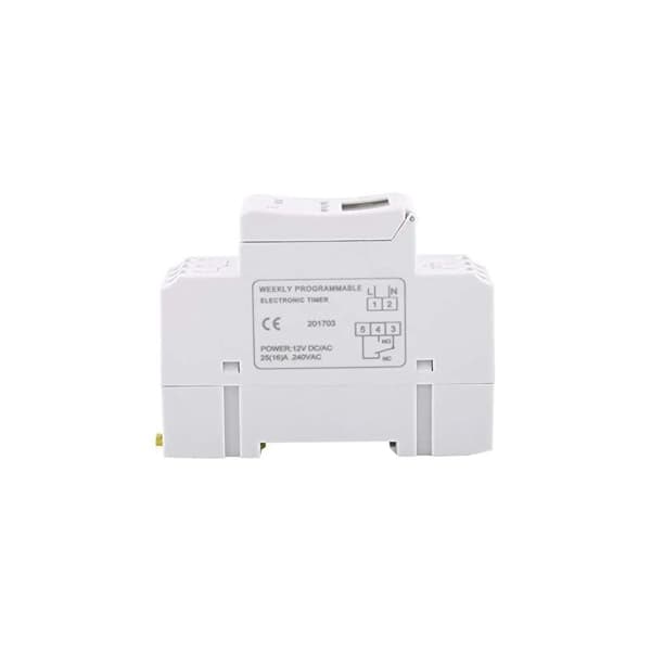 Digital Programmerbar Timerbryter, LCD-skjerm, Ukentlig Timer, med DIN-skinne (220V)