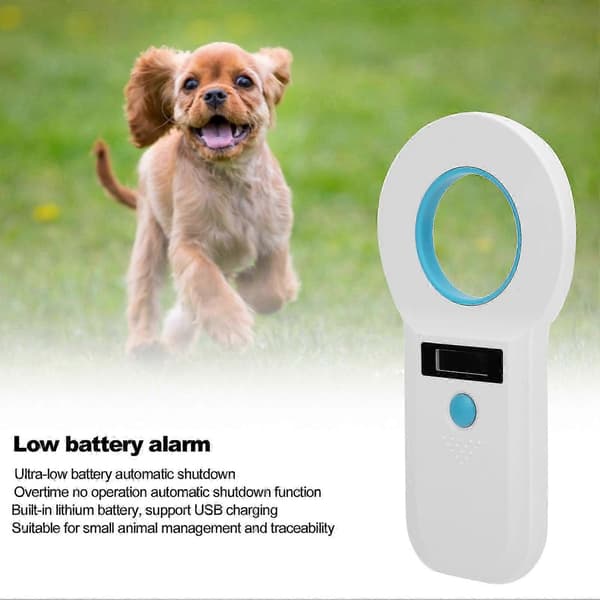 Dyrechipslæser Pet Microchip Scanner til RFID 34.2Khz/125Khz Genopladelig Understøttelse af EMID/FDX?B