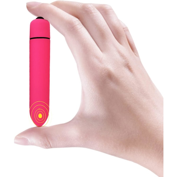 Personlig Støjsvag Mini Vibrator til Klitorisstimulering. Vandtæt 10 Tilstande Bullet