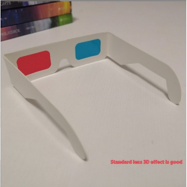 50pcs Red Blue 3D Glasses, for 3D Projectors,Used for TVs,creens Computer Monitors Movie（white frames）