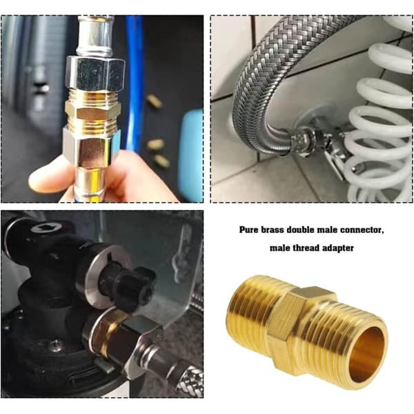 20 stk. Gevind Hex Nippel Rørfitting 1/8 BSP til 1/8 BSP Rørfitting Messing Tap Connector