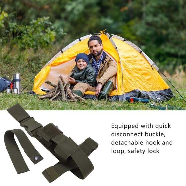 Vandflaskeholder med Molle-system, multifunktionel til udendørs camping og vandring, grøn