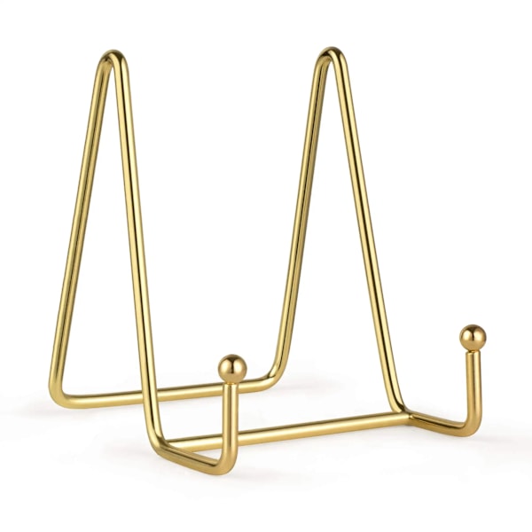 Guld Metal Display Stander Plade Stander Pladeholder Display Stander til Billede, Dekorative Plade, Bog, Fotostaffeli, Kunstnerisk Arbejde