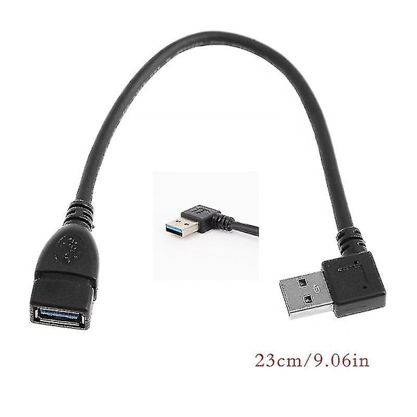 Usb 3.0 A Left/right Angle 90 Degree Male To Female Adapter Cable Extension Cord TA