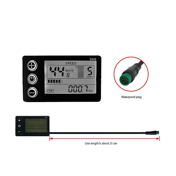 Vanntett LCD-skjermpanel Dashbord Elektrisk sykkelkontroller Elektrisk sykkel Elektrisk sykkel