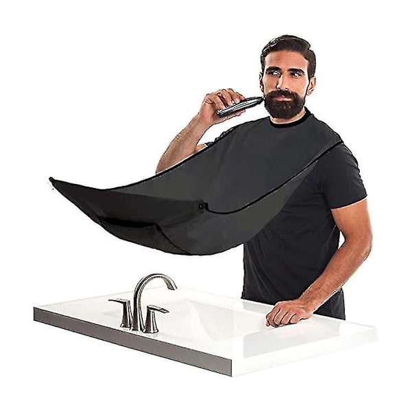 Förkläde för rakning och skägg - Samla skägget - Barber Cape Black