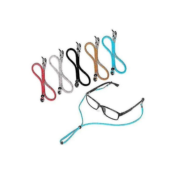 5 stk Premium Lær Brille Stropper, Sports Solbriller Fixer Faste Stropper For Menn Og Kvinner