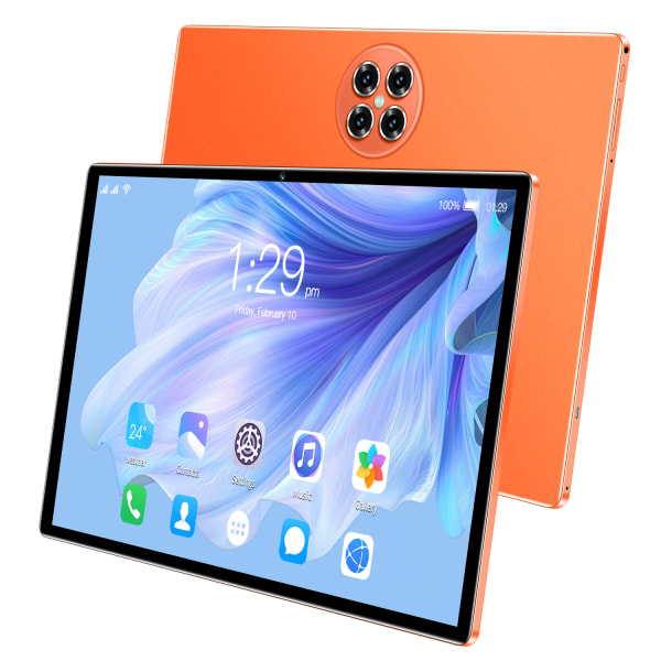 ZX 10,1 tums surfplatta 6+128 GB arbetsläsande spelplatta levereras med ett  128 GB minneskort orange 255f | Orange | Fyndiq