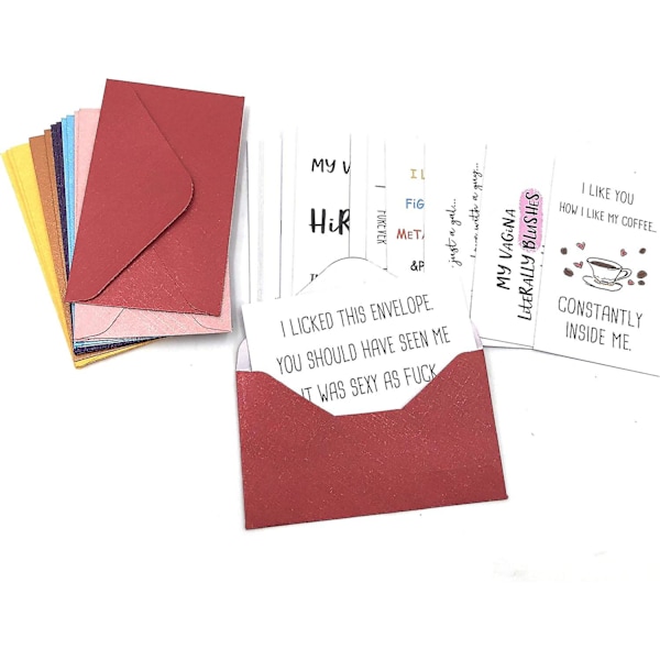 14 Mini Kärleksbrev Med Kuvert - Naughty Kärleksbrev Till Honom