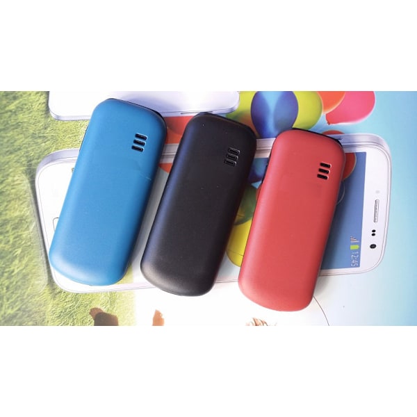 Mobiltelefon for seniorer med store knapper og dobbelt SIM-kort light blue