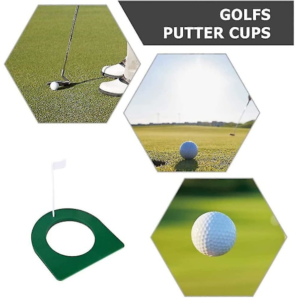 Golf Putting Cup Golf Putting Hole Putter Regulation Cup Golf Practice Training Aids För Inomhus Utomhus (2 st, Grön) -t