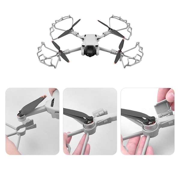 Propellbeskyttere for Mini 3 /mini 3 Pro Drone Semi-lukket propellvingviftekåpe Ring Props Pro