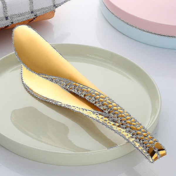 1 st bakverk grilltång mindre stål brödklämma anti mat tång grilltång serveringsset redskap