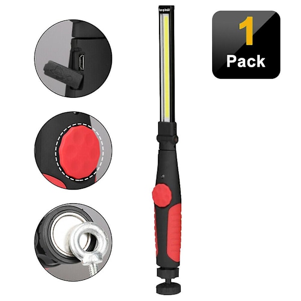 Genopladelig Cob Led Arbejdslys Håndlys Magnetisk Camping Håndlommelygte