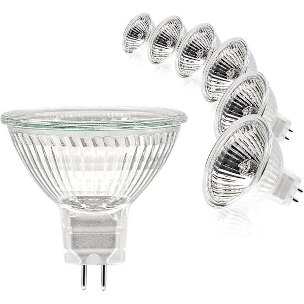 Halogeenilamput, Mr16-spottilamppu, 12v 35w lamppu, Gu5.3-lamppu Mr16-lamppu, 2-napainen halogeenilamppu lämmin valkoinen 2700k, lasikupu Ceilille